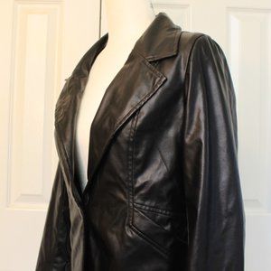 Black Pleather Coat